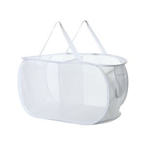1 Pc 75L Folding Laundry Basket Portable Hamper White